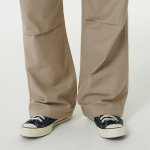 Back Satin Parachute Pants [Beige]