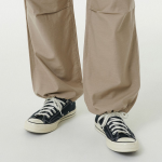 Back Satin Parachute Pants [Beige]