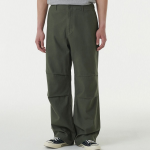 Back Satin Parachute Pants [Khaki]