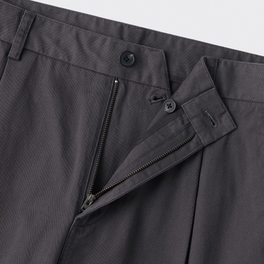 One Tuck Wide Cargo Pants [Dark Gray]