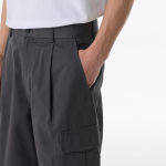 One Tuck Wide Cargo Pants [Dark Gray]