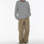 One Tuck Wide Cargo Pants [Beige]