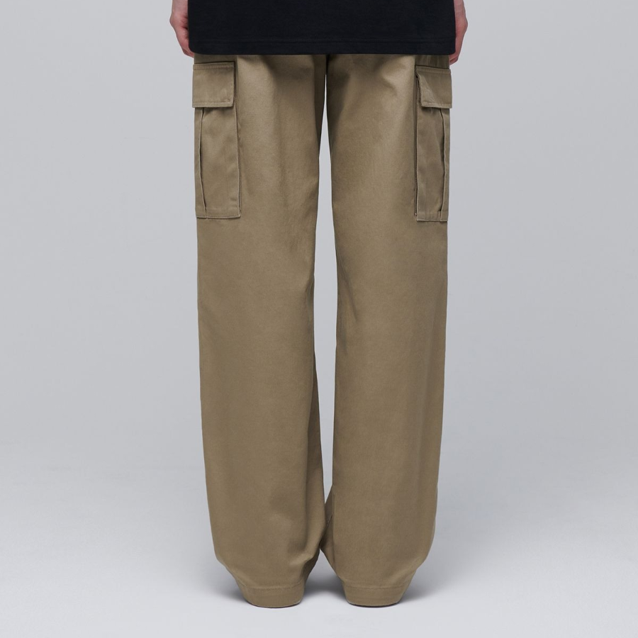 One Tuck Wide Cargo Pants [Beige]