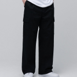One Tuck Wide Cargo Pants [Black]