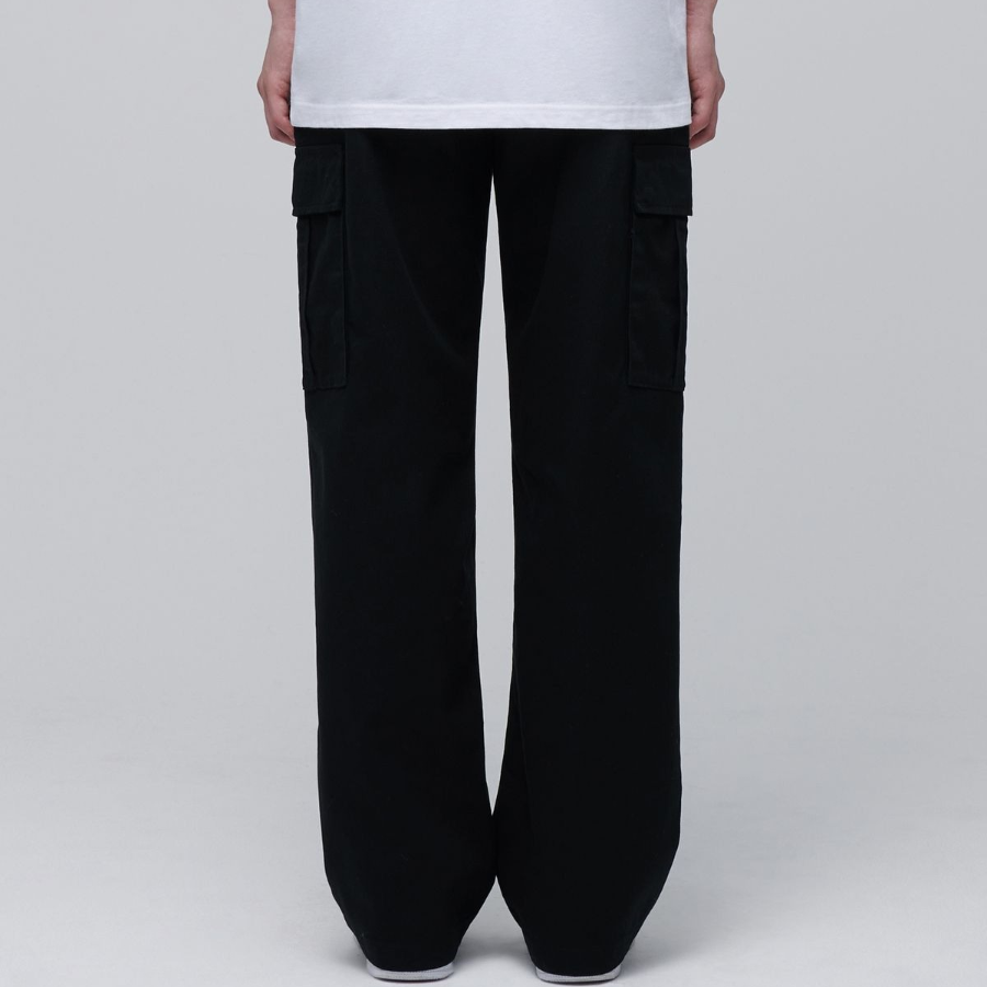 One Tuck Wide Cargo Pants [Black]