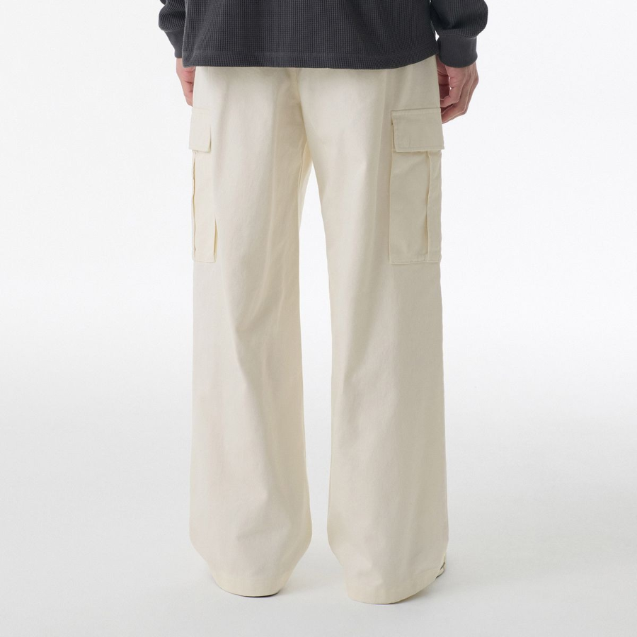 One Tuck Wide Cargo Pants [Cream]