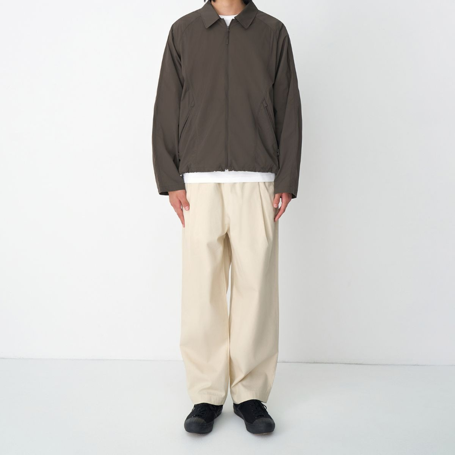 Cotton Loose Tapered Banding Pants [Cream]