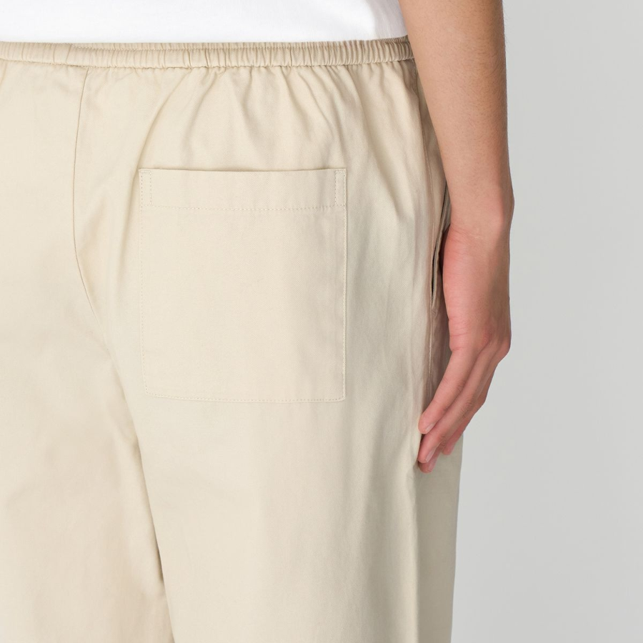 Cotton Loose Tapered Banding Pants [Cream]