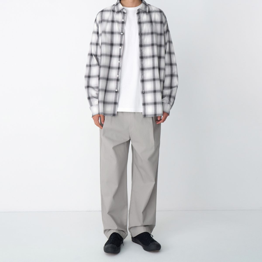 Cotton Loose Tapered Banding Pants [Light Warm Gray]