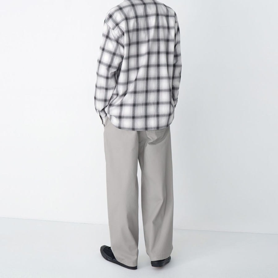 Cotton Loose Tapered Banding Pants [Light Warm Gray]