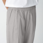 Cotton Loose Tapered Banding Pants [Light Warm Gray]