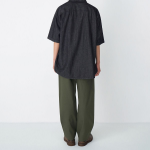 Cotton Loose Tapered Banding Pants [Khaki]
