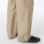 Back Satin Bellows Pocket Fatigue Pants [Beige]