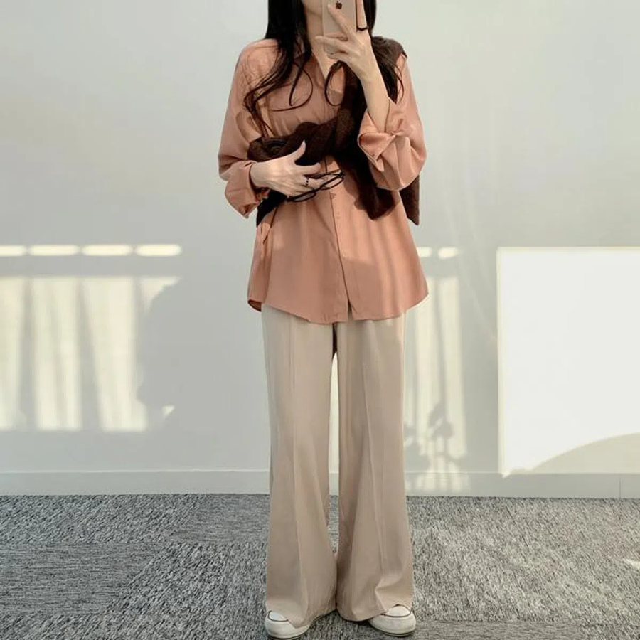 Loose Soft Peach Shirt