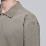 Musinsa Standard Flat Terry Relaxed Fit Collared Sweatshirt – Beige