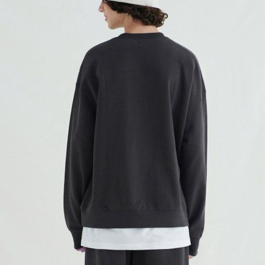 Melange Master Oversized Sweatshirt – Charcoal Grey