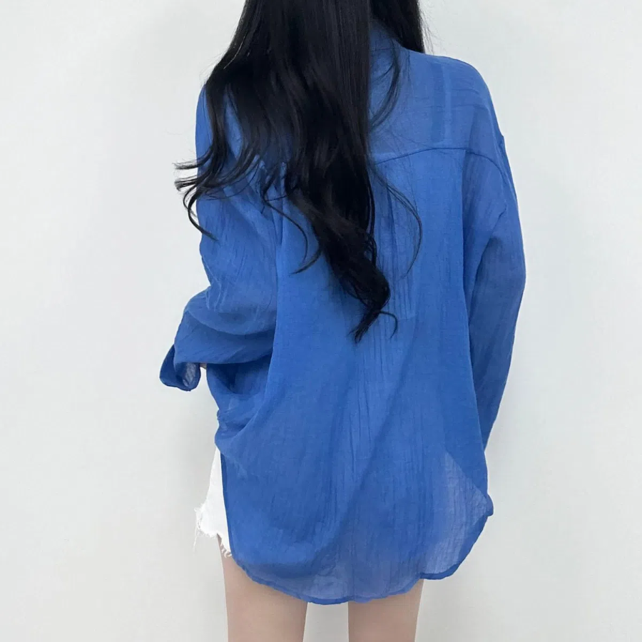 Summer Gauze See-Through Thin Shirt