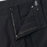 Back Satin Bellows Pocket Fatigue Pants [Black]