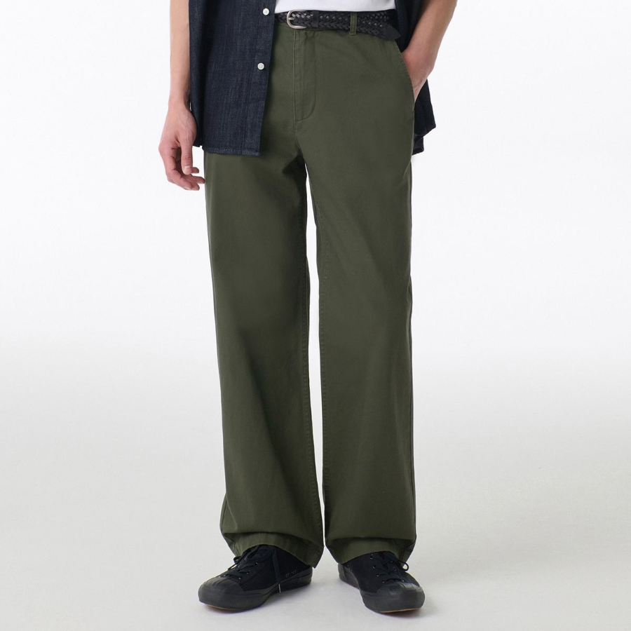 Regular Fit Hidden Banding Chino Pants [Khaki]