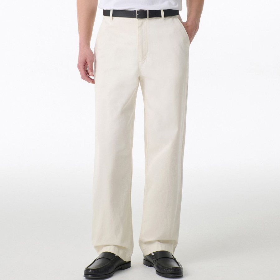 Regular Fit Hidden Banding Chino Pants [Cream]