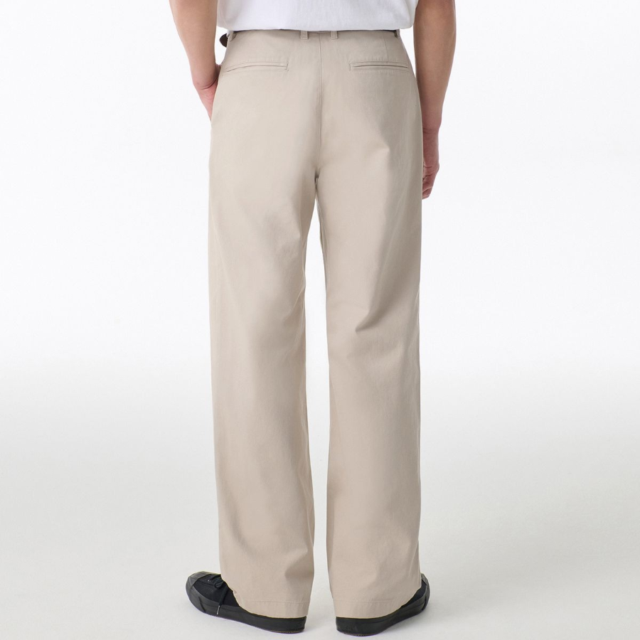 Regular Fit Hidden Banding Chino Pants [Light Beige]