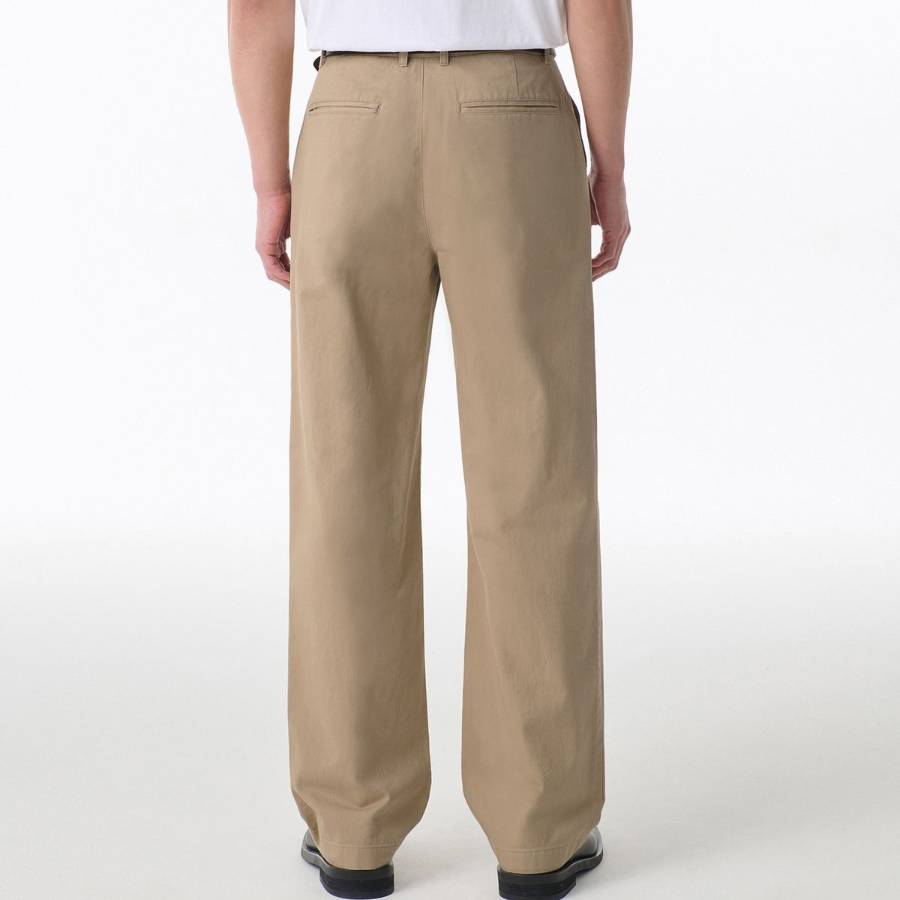 Regular Fit Hidden Banding Chino Pants [Beige]