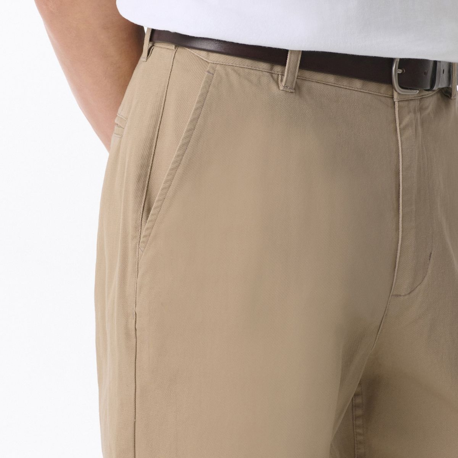 Regular Fit Hidden Banding Chino Pants [Beige]