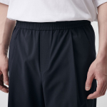 [Cooltandard] One Tuck Wide Banding Slacks [Navy]