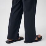 [Cooltandard] One Tuck Wide Banding Slacks [Navy]