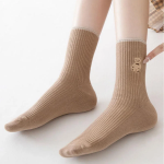 Женские носки с вышивкой "Тедди" — уют и милота в каждой паре (набор из 5)