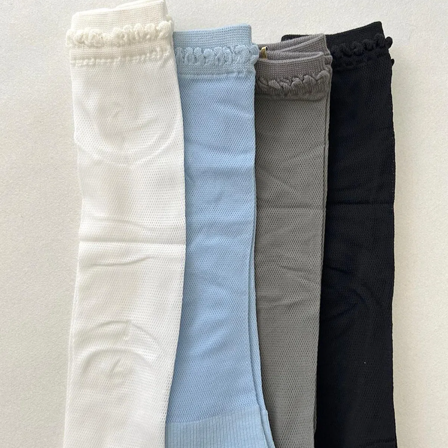 Mesh Frill Knee Socks — воздушные и женственные носки для весны и лета