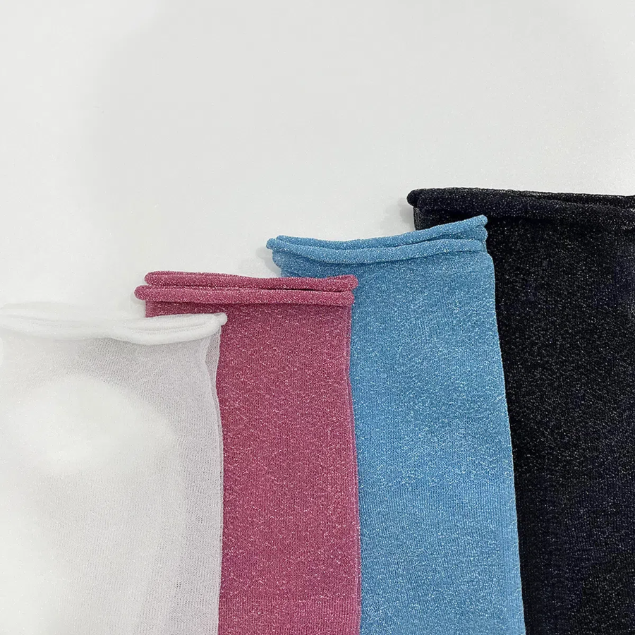 Twinkle Rolling Stocking Socks — мерцающие полупрозрачные носки с глиттерным эффектом