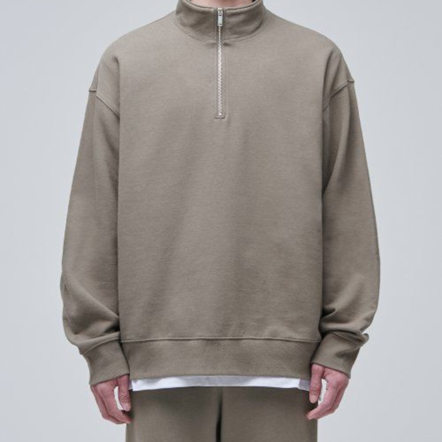 Musinsa Standard Oversized Half-Zip Sweatshirt – Beige