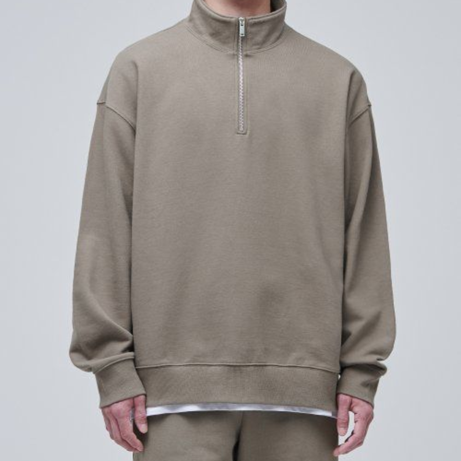 Musinsa Standard Oversized Half-Zip Sweatshirt – Beige