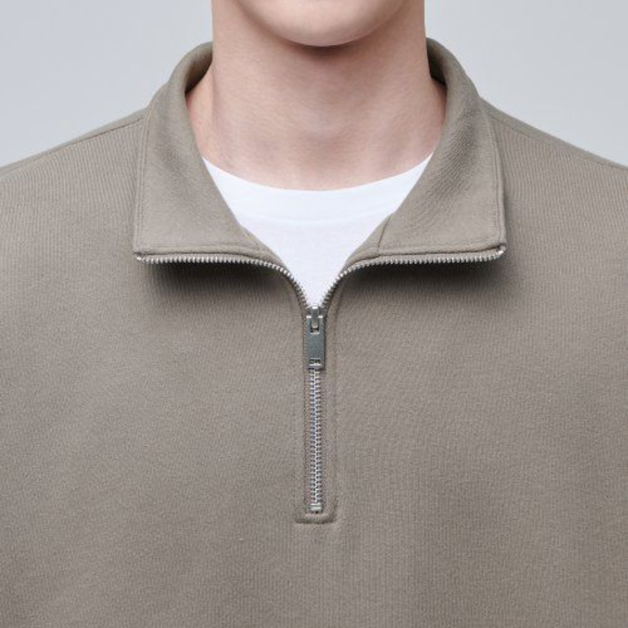 Musinsa Standard Oversized Half-Zip Sweatshirt – Beige