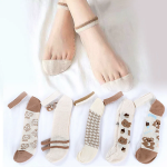 Windir — комплект из 5 пар шифоновых носков с мишкой и сетчатым дизайном