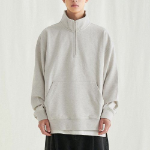 Melange Master Oversized Half-Zip Sweatshirt – Oatmeal