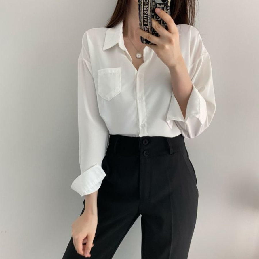 French – рубашка Cotton Crop Shirt