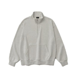 Melange Master Oversized Half-Zip Sweatshirt – Oatmeal