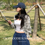 Kinder – рубашка Seersucker Crop Hoodie Shirt