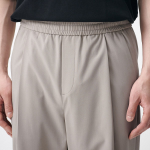 [Cooltandard] One Tuck Wide Banding Slacks [Light Beige]