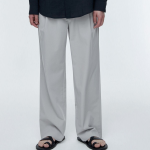 [Cooltandard] One Tuck Wide Banding Slacks [Light Gray]