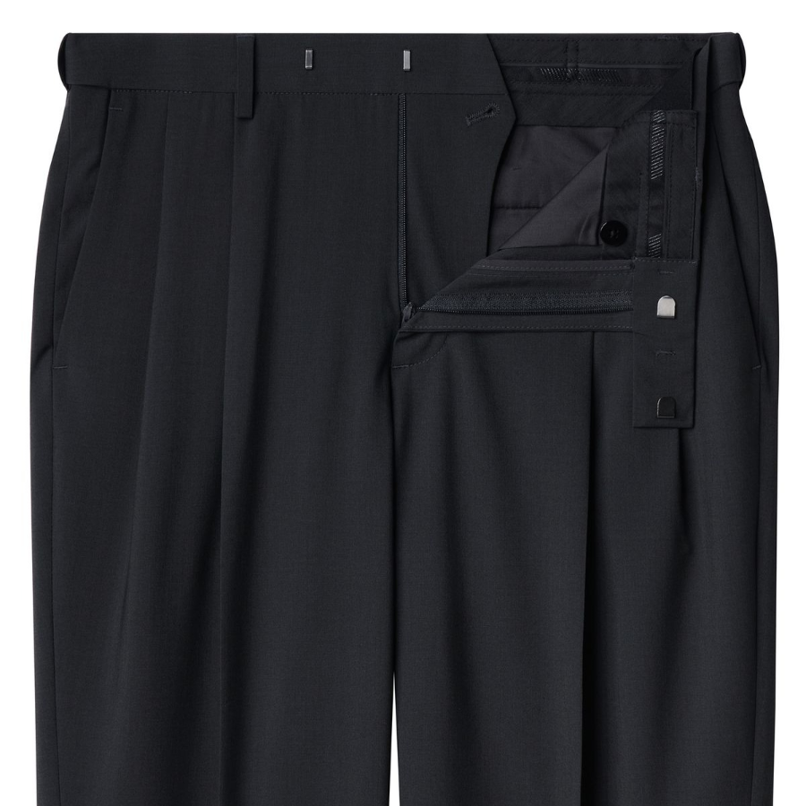 [Cooltandard] Real Wide Hidden Banding Slacks [Gray]