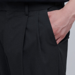 [Cooltandard] Real Wide Hidden Banding Slacks [Gray]