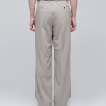 [Cooltandard] Real Wide Hidden Banding Slacks [Light Beige]