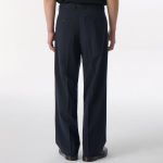 [Cooltandard] Real Wide Hidden Banding Slacks [Navy]