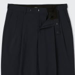 [Cooltandard] Real Wide Hidden Banding Slacks [Navy]