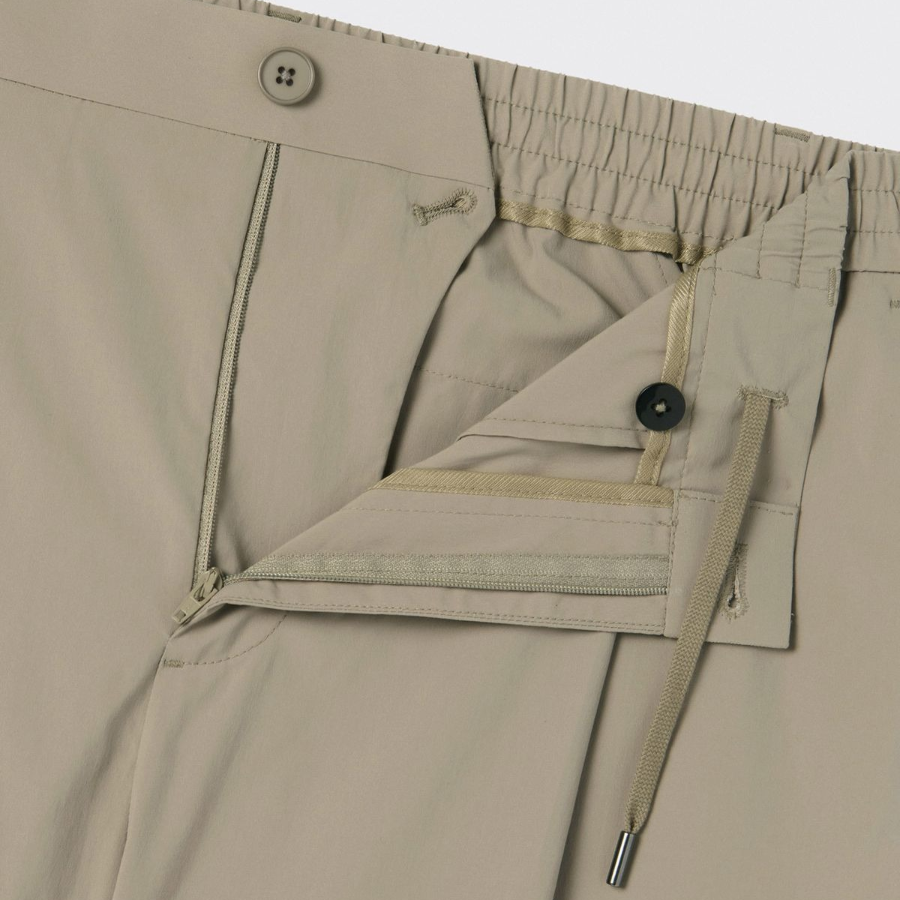 SOLOTEX One-Tuck Wide Comfort Banding Pants [Dusty Beige]