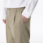 SOLOTEX One-Tuck Wide Comfort Banding Pants [Dusty Beige]