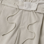 Crinkle One-Tuck Wide Banding Pants [Light Beige]